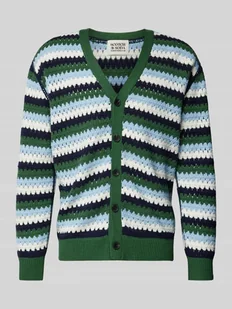Kurtka z dzianiny o kroju oversized z dekoltem w serek - Swetry męskie - miniaturka - grafika 1