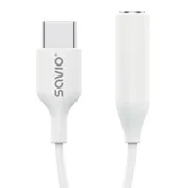 Kable - SAVIO ADAPTER USB-C - MINI JACK 3,5 MM (F) AK-52 - miniaturka - grafika 1