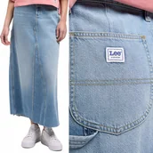Spódnice - Lee CARPENTER SKIRT WORKWEAR In Tranquility DŁUGA JEANSOWA SPÓDNICA W28 - miniaturka - grafika 1