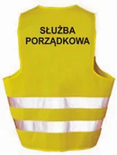 Odzież robocza - SŁUŻBA PORZĄDKOWA - Kamizelka z nadrukiem ostrzegawcza odblaskowa robocza LIBRES POLSKA SP - miniaturka - grafika 1