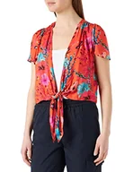 Koszulki i topy damskie - Desigual Womens TOP_AMARANTA Swimwear Cover Up, pomarańczowy, S - miniaturka - grafika 1