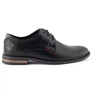 Eleganckie buty męskie skórzane 859 czarne - Komodo - Półbuty męskie - miniaturka - grafika 1