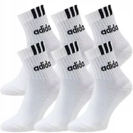 Skarpetki męskie - ADIDAS Skarpety MĘSKIE Długie Bawełna 34-36 6 PAR białe - miniaturka - grafika 1