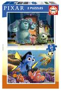 Puzzle - Educa, Puzzle, Disney, Potwory i spółka / Gdzie jest Nemo, 2 x 20 el. - miniaturka - grafika 1