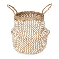 Kosze wiklinowe - Jasny koszyk z trawy morskiej Compactor Zic Zac, ⌀ 27 cm - miniaturka - grafika 1