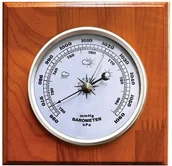 Termometry domowe - Barometr analogowy drewniany JVD BA230.41 14x14 cm . - miniaturka - grafika 1