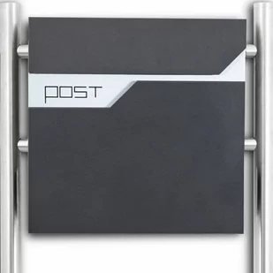 Podwójna Skrzynka pocztowa na listy 2szt Wolnostojąca na słupku inox - Skrzynki na listy - miniaturka - grafika 2