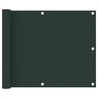 Parawany - vidaXL Parawan balkonowy, ciemnozielony, 75x600 cm, tkanina Oxford vidaXL - miniaturka - grafika 1