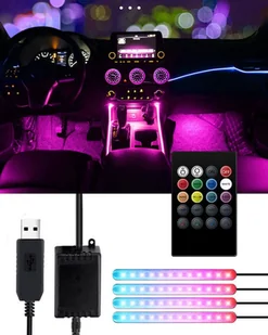 Oświetlenie Wnętrza Samochodu Auta Kabiny RGB Oświetlenie Atmosferyczne - Akcesoria motoryzacyjne - miniaturka - grafika 1