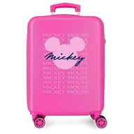 Walizki - Disney Have a Good Time Mickey Signature Walizka kabinowa Różowy 38x55x20 cms Sztywne zapięcie z boku 35L 2 kg 4 koła Podwójne Bagaż Ręczny, Różowy, Talla única, walizka kabinowa - miniaturka - grafika 1