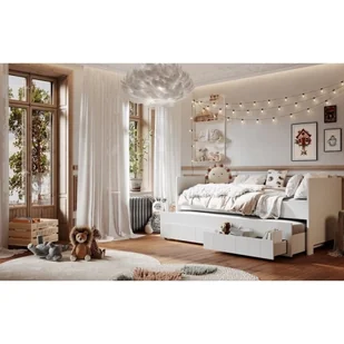 Łóżko 90x200 rozsuwane białe daybed pinio calmo - Łóżka dla dzieci i młodzieży - miniaturka - grafika 1