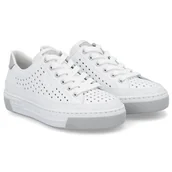 Sneakersy damskie - Sneakersy damskie rieker l8849-80 white 42 - miniaturka - grafika 1