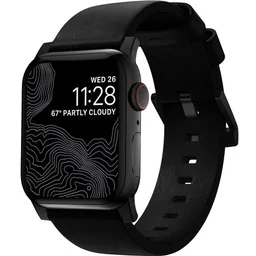 Nomad Pasek skórzany Modern Band do Apple Watch 42/41/40/38 mm, czarny - Akcesoria do smartwatchy - miniaturka - grafika 1