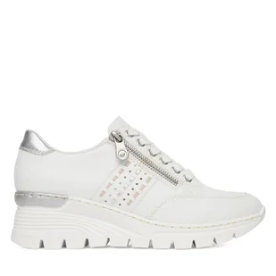 Sneakersy Rieker N8321-80 Biały - Sneakersy damskie - miniaturka - grafika 1