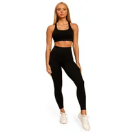 Spodnie sportowe damskie - Legginsy damskie GymBeam BeastPink Sense Leggings Black M - miniaturka - grafika 1