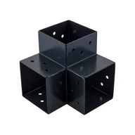 Łączniki, trójniki, kształtki - Łącznik narożnik 9x9 cm 90st. 3-końce Suki Plug-in antracyt - miniaturka - grafika 1