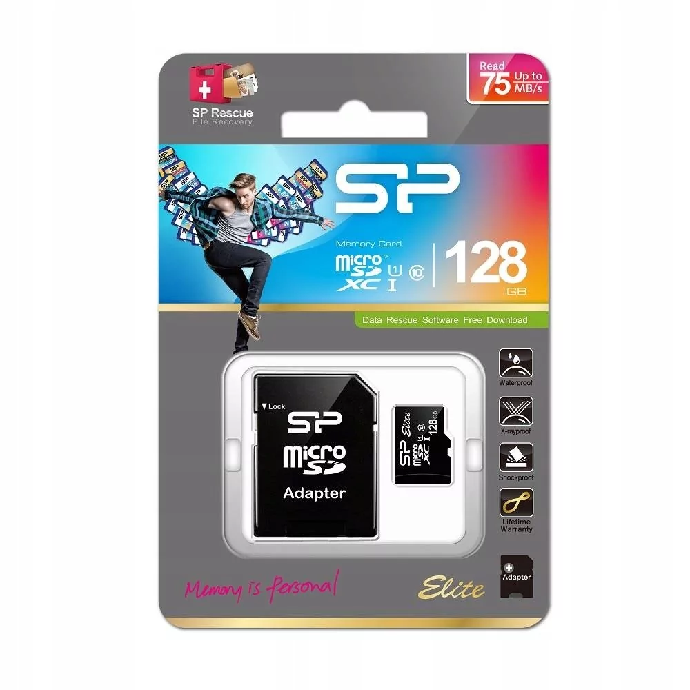 Silicon Power 128GB microSDXC Elite 85MB/s C10 UHS-I U1 (SP128GBSTXBU1V10SP)