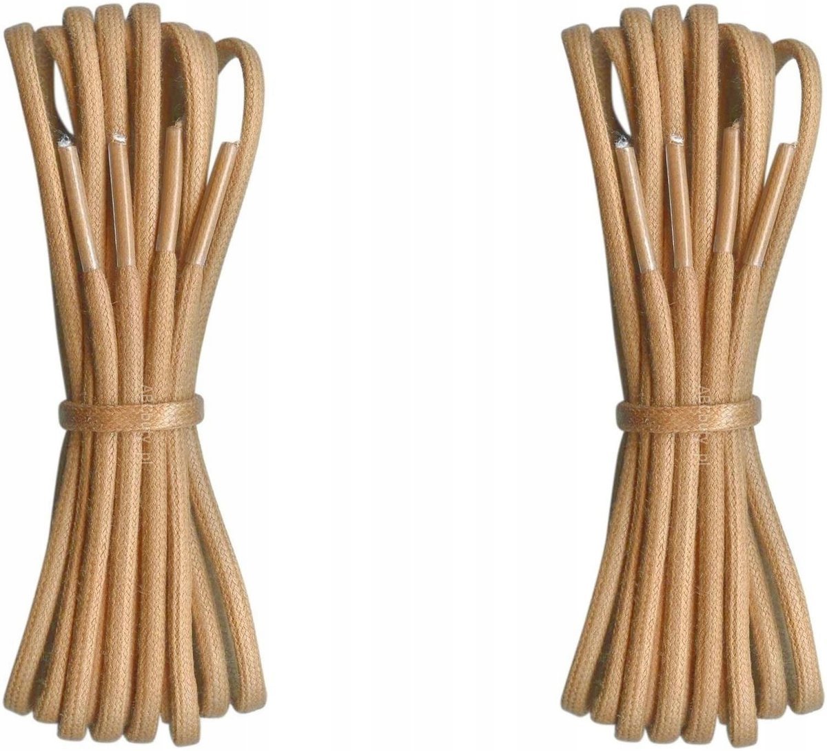 WOSKOWANE Sznurówki BEŻOWE Sznurowadła 90 cm ŚREDNIE Okrągłe 3,5 mm G15-88