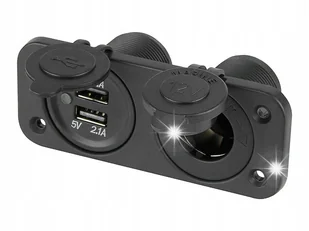 GNIAZDO ZAPALNICZKI SAMOCHODOWEJ 2xUSB 1xGNIAZDO - Akcesoria motoryzacyjne - miniaturka - grafika 1