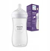 Butelki dla niemowląt - Philips AVENT Natural Response SCY906 Bottle plastic 330ml, teat 3+ months, 1 piece, Transparent - miniaturka - grafika 1
