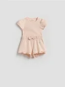 Komplety dla niemowląt - Reserved - Bawełniany komplet z szortami - pastelowy róż - miniaturka - grafika 1