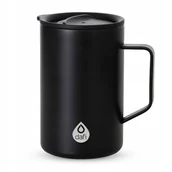 Kubki termiczne - Kubek Termiczny Dafi 330 ml Czarny z Uchem Stal Nierdzewna na Kawę - miniaturka - grafika 1