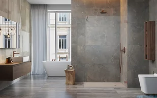 Radaway Essenza Pro Brushed Copper 135x200 kabina Walk-in szczotkowana miedź 10103135-93-01 - Kabiny prysznicowe - miniaturka - grafika 3