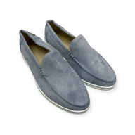 Mokasyny męskie - Mokasyny męskie zamszowe Old Money 42 - miniaturka - grafika 1