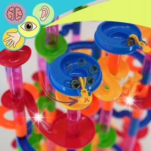 Tor KULKOWY MARBLE RACE Kulodrom Klocki Konstrukcyjne Zestaw 219 Elementów - Klocki Tor KULKOWY MARBLE RACE Kulodrom Klocki Konstrukcyjne Zestaw 219 Elementów - Klocki - miniaturka - grafika 1