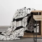 Koce - Koc D91 GEO 01 150 x 200 cm kremowy - miniaturka - grafika 1