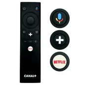 Piloty - Pilot Canal+ Box 4K Przycisk Netflix Oryginał Czarny+ Baterie - miniaturka - grafika 1