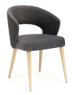 Krzesła - Czarne krzesło kubełkowe - Zoni 3X - miniaturka - grafika 1