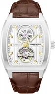 Zegarki męskie - Zegarek męski KENNETH COLE KCWGX0058801 brązowy klasyczny skeleton - miniaturka - grafika 1
