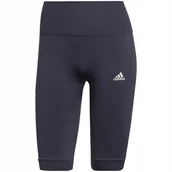 Legginsy - Legginsy damskie adidas Aeroknit Seamless Short Tights granatowe HE2960 XS - miniaturka - grafika 1