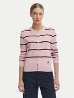 Swetry damskie - Tommy Hilfiger Kardigan WW0WW49617 Różowy Regular Fit - miniaturka - grafika 1