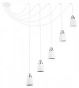 Lampy sufitowe - Lemir Kala Pająk lampa wisząca 5-punktowa biała O2665 W5 BIA O2665 W5 BIA - miniaturka - grafika 1