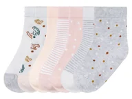 Skarpetki dla dzieci - lupilu® Skarpetki dziecięce z biobawełną, 7 par (19/22, Biały/różowy/szary) - miniaturka - grafika 1