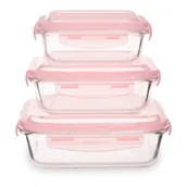 Pojemniki kuchenne - Szklane pojemniki na żywność 3 szt. Freska – Premier Housewares - miniaturka - grafika 1