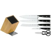 Noże kuchenne - WMF Grand Class 6cz. Zestaw noży w bloku FlecTec - miniaturka - grafika 1