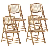 Krzesła - Beliani Zestaw 4 krzeseł bambusowy TRENTOR - miniaturka - grafika 1