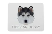 Podkładki pod mysz - Husky syberyjski podkładka geometryczny Art-Dog - miniaturka - grafika 1
