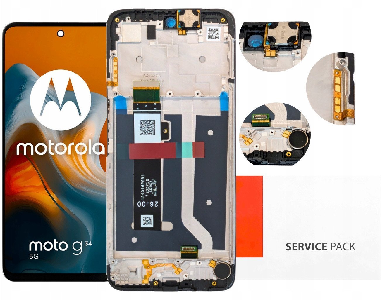 Wyświetlacz do Motorola Moto G34 Ekran LCD Ramka Oryginał Zila XT2363-2 5904858380657