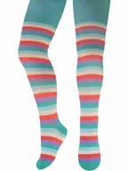 Rajstopy - Dziecięce rajstopy bawełniane kolorowe paski Milusie r.92/98 - miniaturka - grafika 1