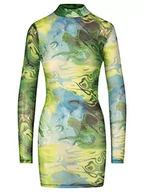 Sukienki - APART Fashion damska sukienka, zielono-wielokolorowa, 34 EU, Zielony wielokolorowy, 34 - miniaturka - grafika 1