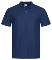 Koszulki męskie - Granatowa Bawełniana Koszulka POLO -STEDMAN- Męska, Krótki Rękaw, z Kołnierzykiem, Casualowa - Stedman - miniaturka - grafika 1