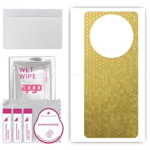 folia naklejka skórka strukturalna na TYŁ do Xiaomi Redmi A3 - Plaster Miodu Złoty - apgo SKINS