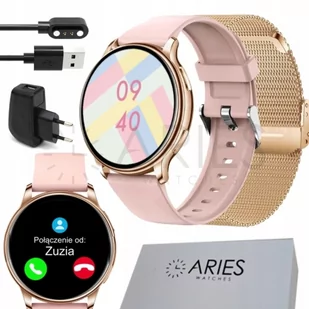 Aries Watches KM10 Różowy - Smartwatch - miniaturka - grafika 1
