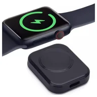 Ładowarki do telefonów - Ładowarka indukcyjna do Apple Watch Alogy Charger z portem USB-C mini ładowarka przenośna Czarna - miniaturka - grafika 1