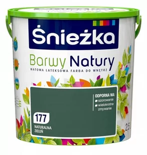 Farba lateksowa Barwy Natury naturalna zieleń 177 2,5 l Śnieżka - Farby wewnętrzne - miniaturka - grafika 1