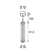 Lampy sufitowe - SLV Lampa wisząca Quimera, możliwość ściemniania, mosiężny / złoty, salon / jadalnia, aluminium - miniaturka - grafika 1